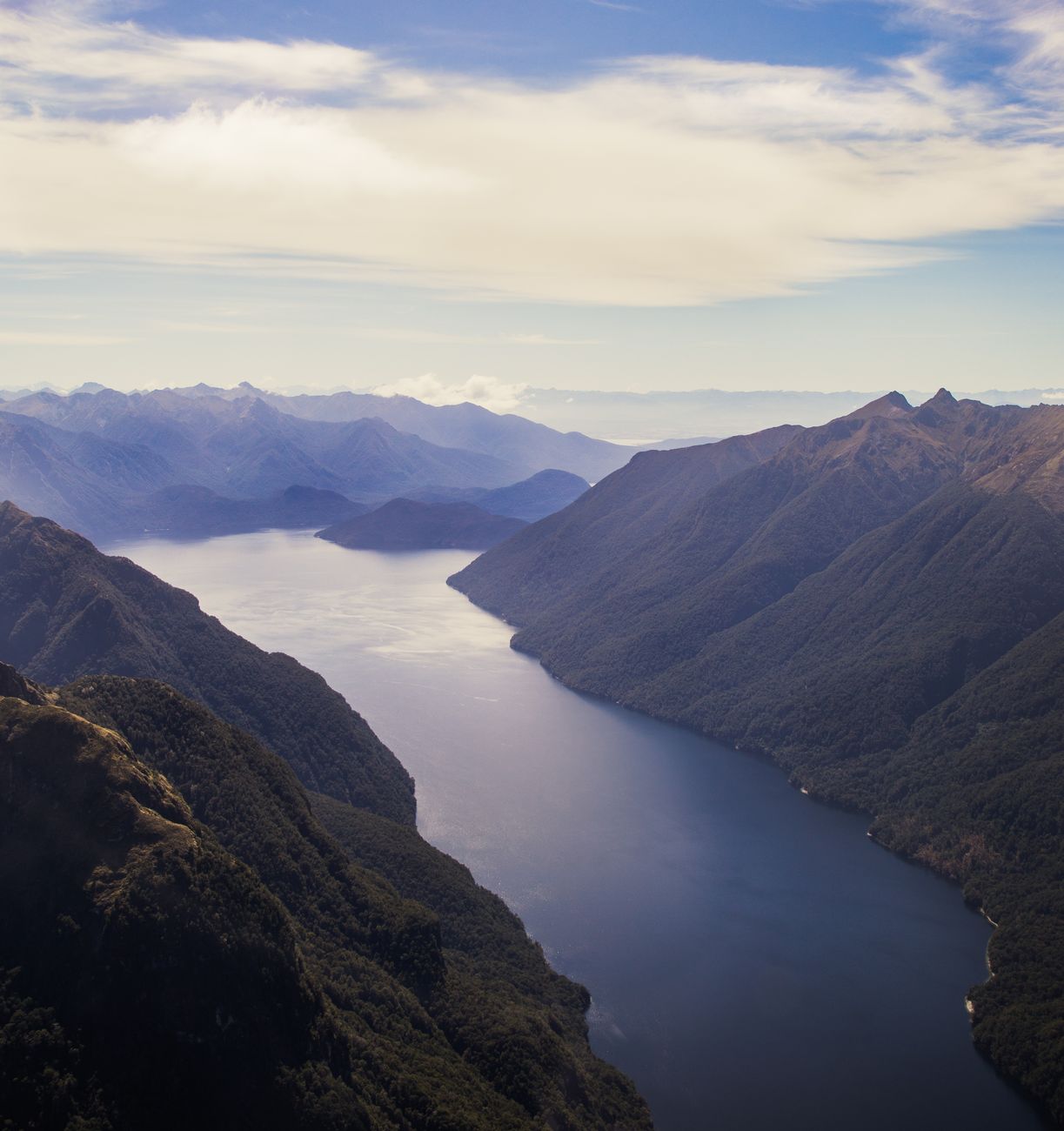 Stunning New Zealand mountain fjord valley